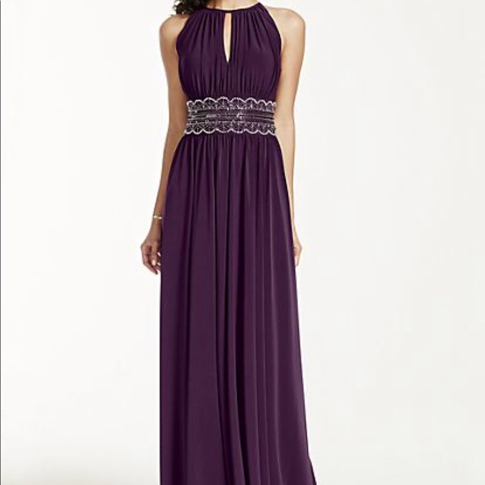 David’s Bridal long bridesmaids dress